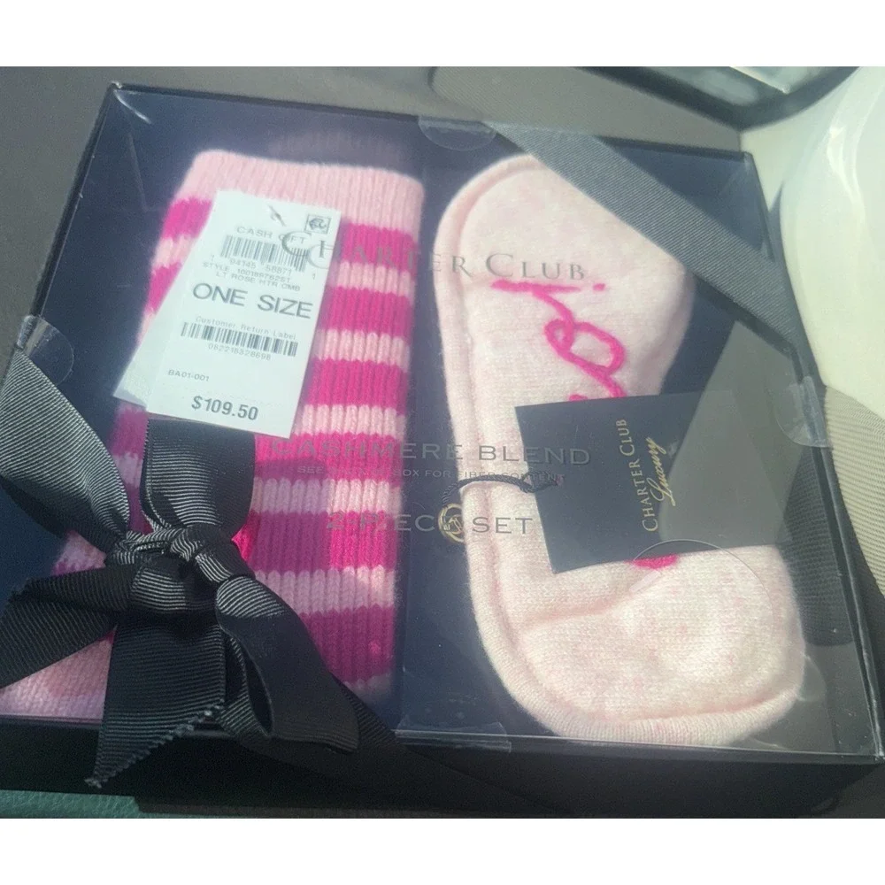 Charter Club Luxury 2 Set Gift Box Set Socks And‎ Sleep Mask